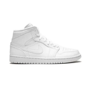 Jordan 1 Mid Triple White