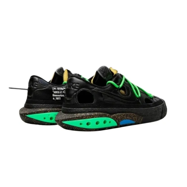 nike blazer low off white negro verde electrico