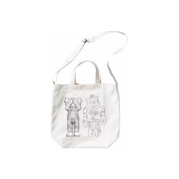 KAWS x Uniqlo Warhol 2Way Tote Bag Blanco